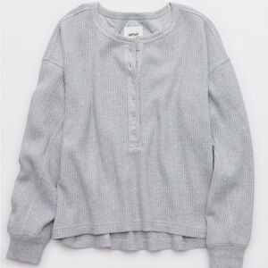 Aerie Henley waffle shirt